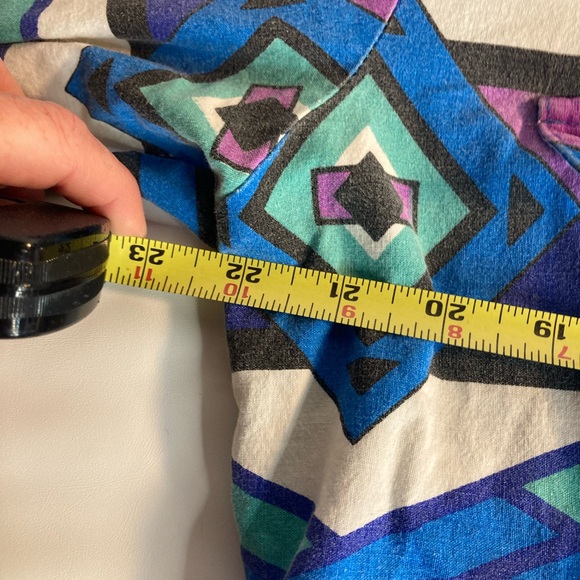 Vintage Roper blue Western Aztec Shirt USA Made - XL - Picture 3 of 5